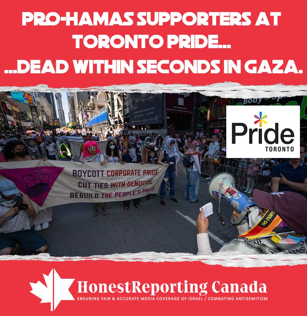 HonestReporting Canada🎗️ (@honestrepcanada) on Twitter photo Congrats, pro-Hamas LGBTQ+ supporters...
You're out and proud for a group that'd throw you off a roof in seconds... Congrats, pro-Hamas LGBTQ+ supporters...
You're out and proud for a group that'd throw you off a roof in seconds...