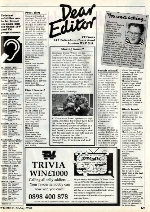 TV📺7/7/90 C4
3.10:Channel 4 Racing 5.10:Brookside 6.30:Tour de France 1990 7.0:The World This Week 8.0:Kingdom of the Deep 9.0:Film - The Dress 9.30:Carreras, Domingo Pavarotti in Concerto 11.0:Brando 11.40:Burning Embers
