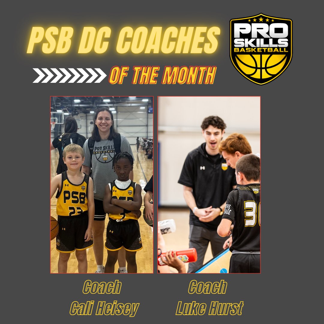 PSB DC’s June Players &amp; Coaches of the Month 🏅

🏀 James Garayta (ES)
🏀 Nicholas Bobo(MS)
🏀 Joshua Narcisse(HS)

🧠 Coach Cali Heisey
🧠 Coach Luke Hurst

The sky's the limit for this group, and we couldn't be happier to help them celebrate their success! 🏆