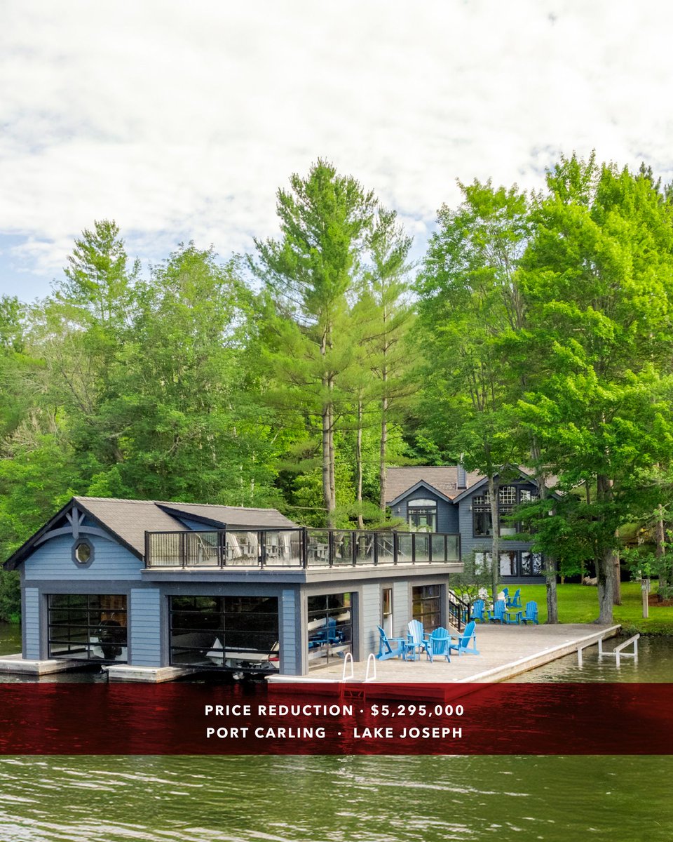 clarkemuskoka's tweet photo. PRICE REDUCTION ON LAKE JOSEPH LISTING!
$5,295,000
3,005 total sq ft sq ft / 1.49 Acres / South Exposure / 205' Frontage
https://t.co/Fi0rTnvJ88
.
.
.
#NewListing #JustListed #LakeJoe #LakeJoseph
#PropertyListing #LuxuryCottage #Muskoka #JustListedHomes #RealEstateListings https://t.co/hLkhtdOHRy