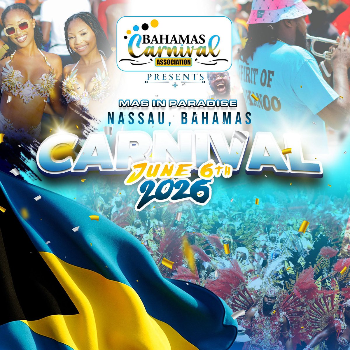 BahMasqueraders's tweet image. 06/06/26

Bahamas Carnival Returns June 6, 2026!!