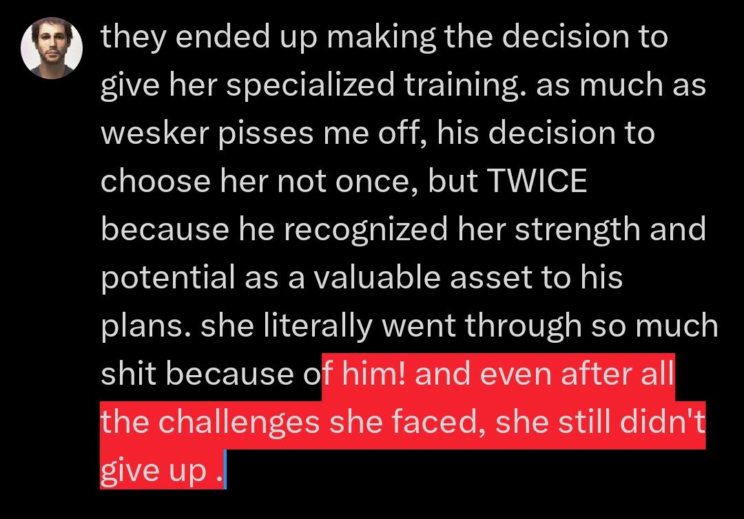 plumdkin's tweet image. wish more people talked about the trauma experienced by the women in resident evil instead of completely ignoring it. it&apos;s gotten to the point where more people only talk about the men&apos;s trauma...when most of the women had been through arguably so much worse.