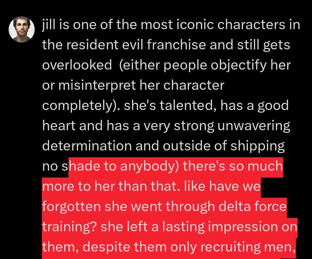 plumdkin's tweet image. wish more people talked about the trauma experienced by the women in resident evil instead of completely ignoring it. it&apos;s gotten to the point where more people only talk about the men&apos;s trauma...when most of the women had been through arguably so much worse.
