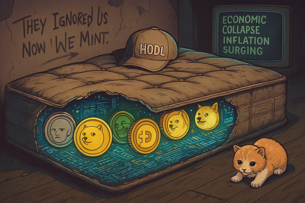 MattressMoney_'s tweet image. Mattress Money™️ is made by the meme community for the meme community 🪙
Whether you hold $pengu $popcat $sigma $oiia $y2k $grrr $gary or any solana meme, mattress money is here to help you store value, support your meme, and separate the believers from the traders & rotators.