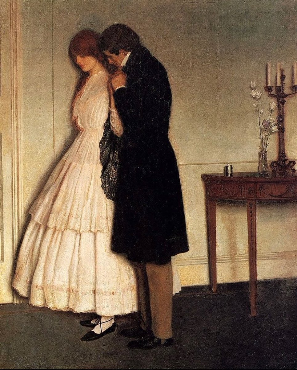 Leonard Campbell Taylor (1874-1969 British painter, mainly of portraits and interiors)  "Persuasion"✨
