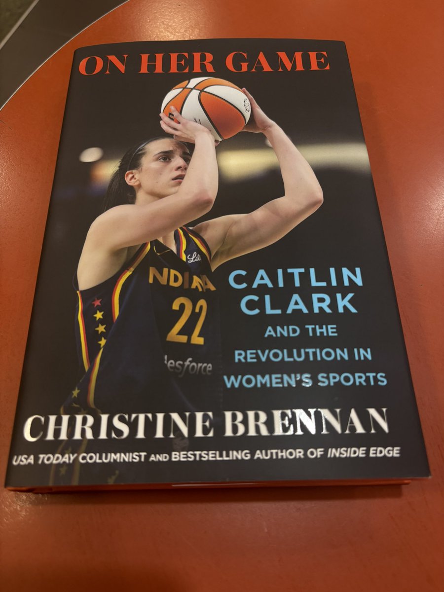fever_muse's tweet photo. I got @cbrennansports NEW BOOK “ON HER GAME!” @CaitlinClark22 #FeverRising https://t.co/s4TvbRQUpo