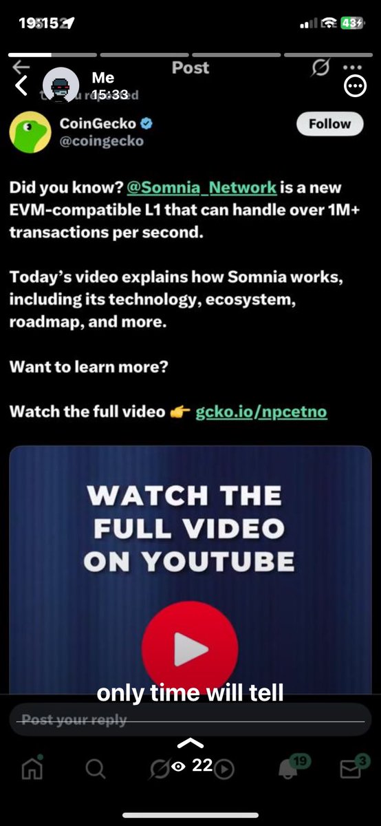 ๐ณ๐๐๐๐๐ด (@fadedreen) on Twitter photo Just me preaching about <a href="/Somnia_Network/">Somnia - a Fully Onchain World</a> to my contacts ๐
The future of blockchains & gaming is here bros! Just me preaching about <a href="/Somnia_Network/">Somnia - a Fully Onchain World</a> to my contacts ๐
The future of blockchains & gaming is here bros!