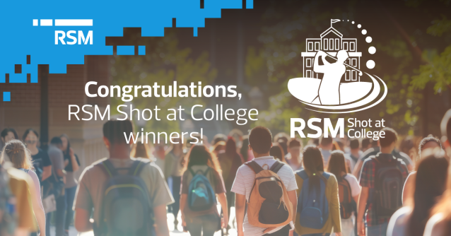 At RSM, we’re thrilled to celebrate the winners of the 2025 RSM Shot at College scholarship with the Zach Johnson Foundation! Learn more about how this program is making a difference: #RSMShotAtCollege #MentorshipMatters #ZachJohnsonFoundation rsm.buzz/3GpjUTs