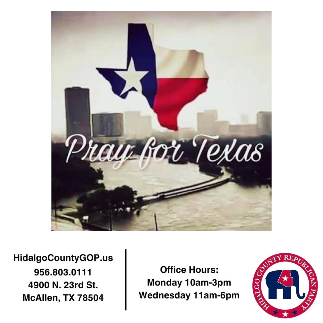 Prayers for the Texans who were hurt or lost loved ones in the recent flood, prayers for our Brave Men &amp; Women in Blue &amp; Green being targeted by the radical left. Give the families peace and solace in their time of mourning. This Monday we Pray. Amen #RGV ❤️💙💚