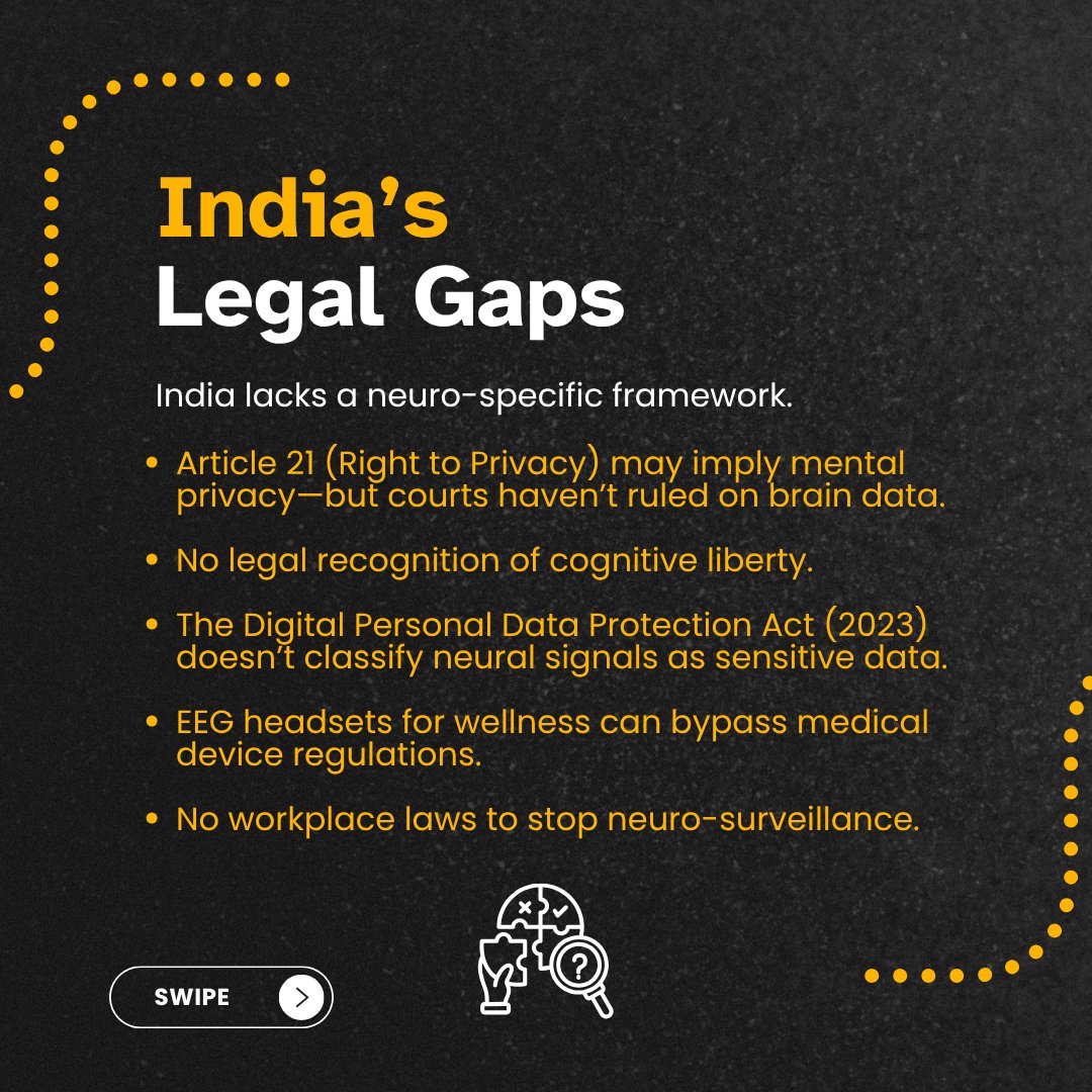 lextalkworld's tweet image. What happens to your brainwave data from meditation headsets? India lacks laws to protect it—putting mental privacy, consent, and ownership at risk. Is India ready for this legal frontier? 

Read more: 🔗 lextalk.world/post/brain-dat…

#LexTalkWorld #BrainData #MentalPrivacy #IndianLaw