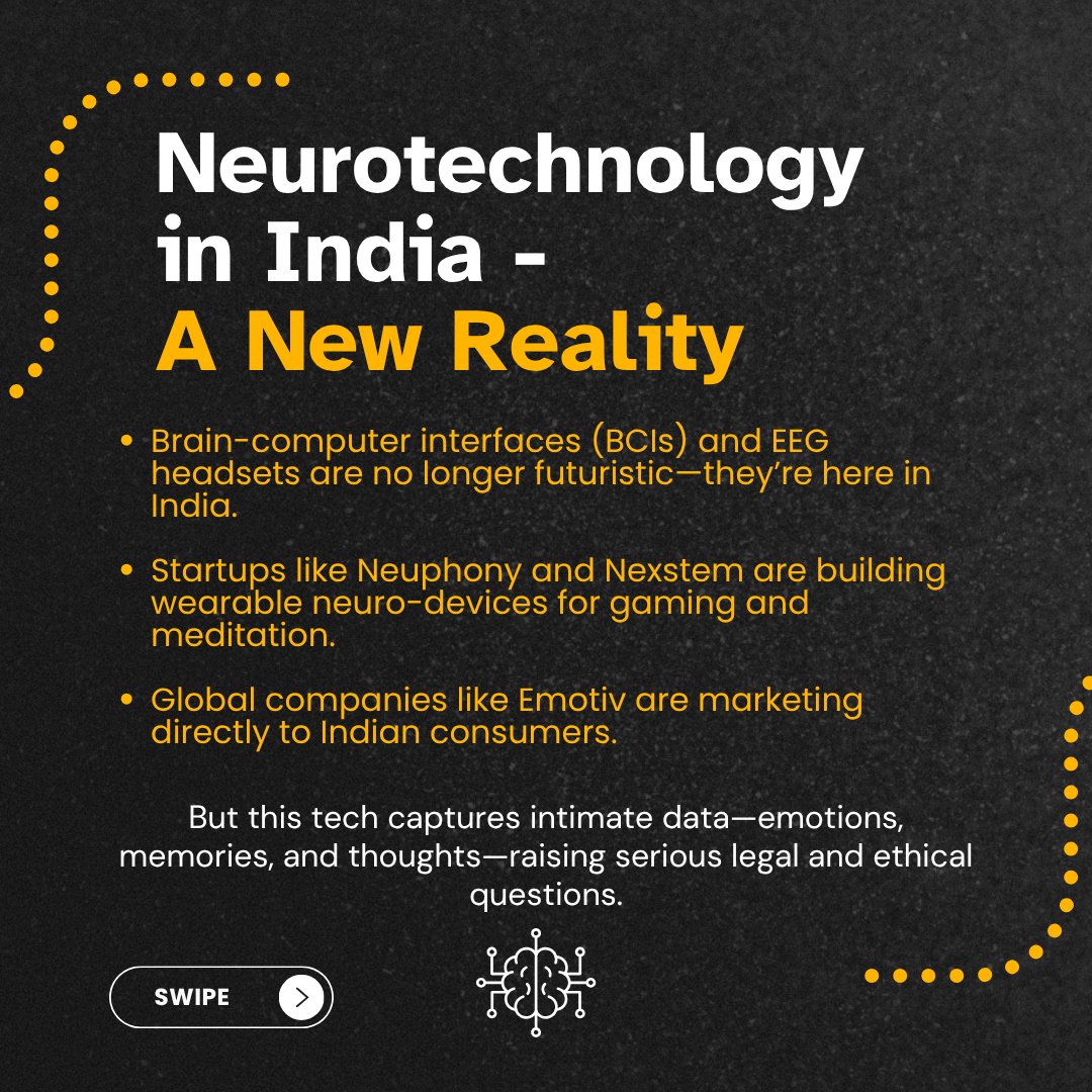 lextalkworld's tweet image. What happens to your brainwave data from meditation headsets? India lacks laws to protect it—putting mental privacy, consent, and ownership at risk. Is India ready for this legal frontier? 

Read more: 🔗 lextalk.world/post/brain-dat…

#LexTalkWorld #BrainData #MentalPrivacy #IndianLaw