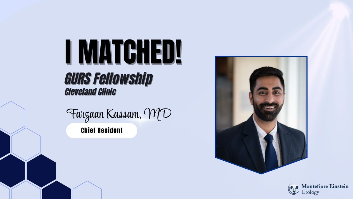 MontefioreUrology (@montefioreuro) on Twitter photo A big shout out to our Chief Resident, Farzaan Kassam, for matching into the GURS Fellowship program <a href="/ClevelandClinic/">Cleveland Clinic</a> 🎉
🩺We wish him much success and send him our dearest support as he embarks on the next step in his academic career!
.
.
#MontefioreUrology #Urology #GURS A big shout out to our Chief Resident, Farzaan Kassam, for matching into the GURS Fellowship program <a href="/ClevelandClinic/">Cleveland Clinic</a> 🎉
🩺We wish him much success and send him our dearest support as he embarks on the next step in his academic career!
.
.
#MontefioreUrology #Urology #GURS