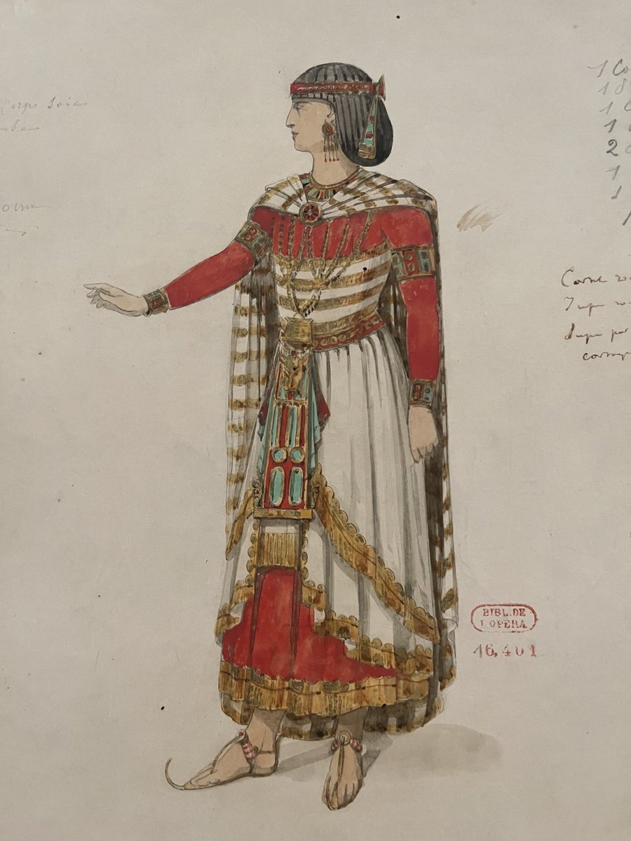 VanessaDesclaux's tweet photo. Dessins pour l’opéra Aida conçus par Mariette et aujourd’hui ⁦@laBnF⁩ au Département de la Musique - bibliothèque musée de l’opéra https://t.co/JkP1KQAsWA