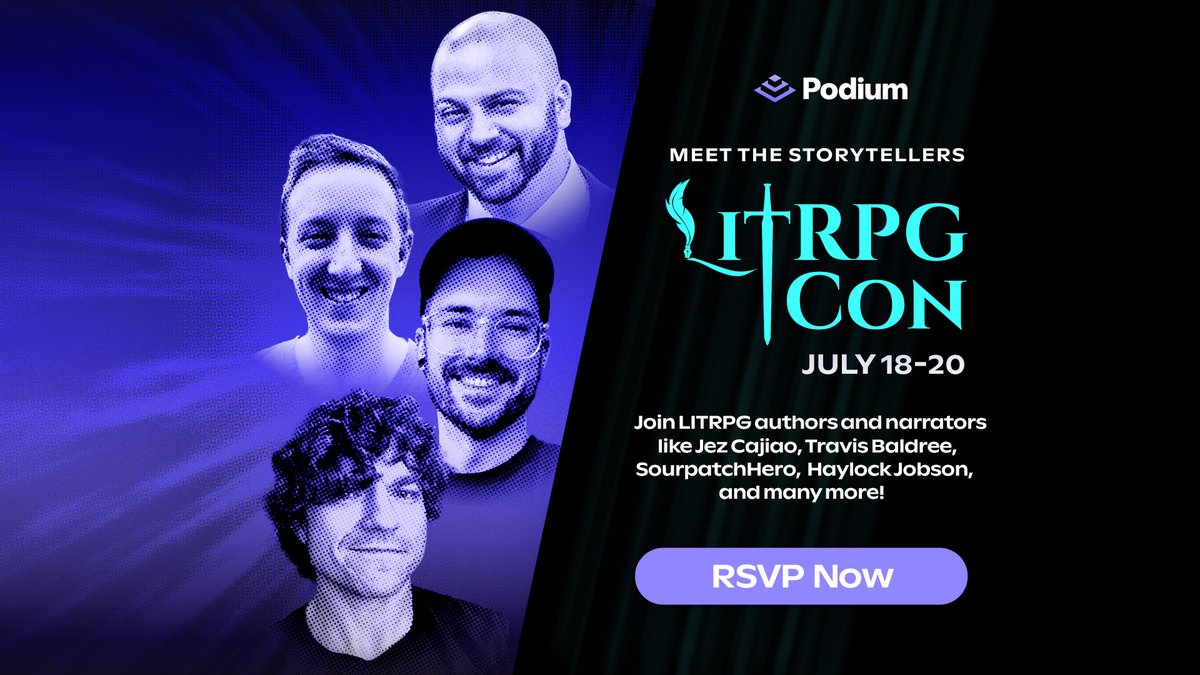 podium_ent's tweet image. LitRPG Con 2025 is happening July 18-20! Sign up now to catch the panels, parties, and your favorite Podium authors.

RSVP here: litrpgcon.com
Prepare by reading these Podium author bestsellers: podiumentertainment.com/collections/li…