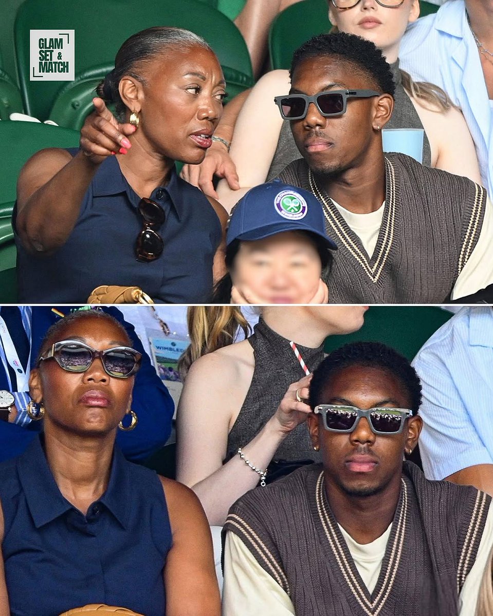 Lewis-Skelly &amp; his mum spotted at the Wimbledon after signing a mega deal at Arsenal 🔥

Omo Mummy ❤️