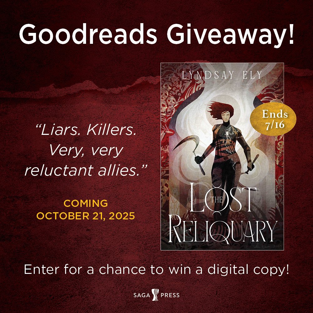 🎶 Would you like to win a galley? 🎶 

Giveaway for THE LOST RELIQUARY happening right now over at Goodreads, until 7/16. 

goodreads.com/giveaway/show/…