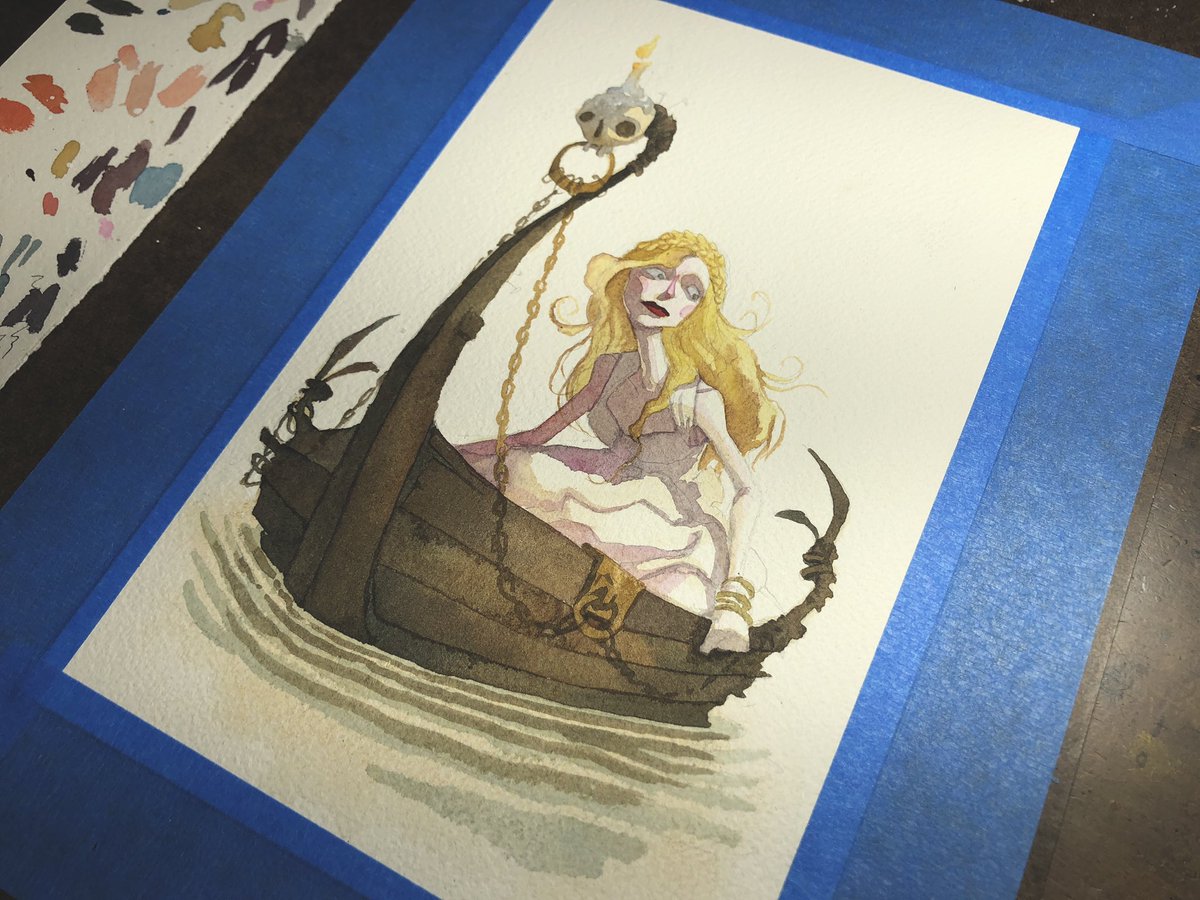 Commissions are coming in. I’m starting with this one of Christine from Phantom of the Opera.

If you are interested in getting a single character commission, your spot can be purchased from my store.

grisgrimly.com/store

#Holbein <a href="/HolbeinArt/">ホルベイン【公式】</a> #watercolor #phantomoftheopera