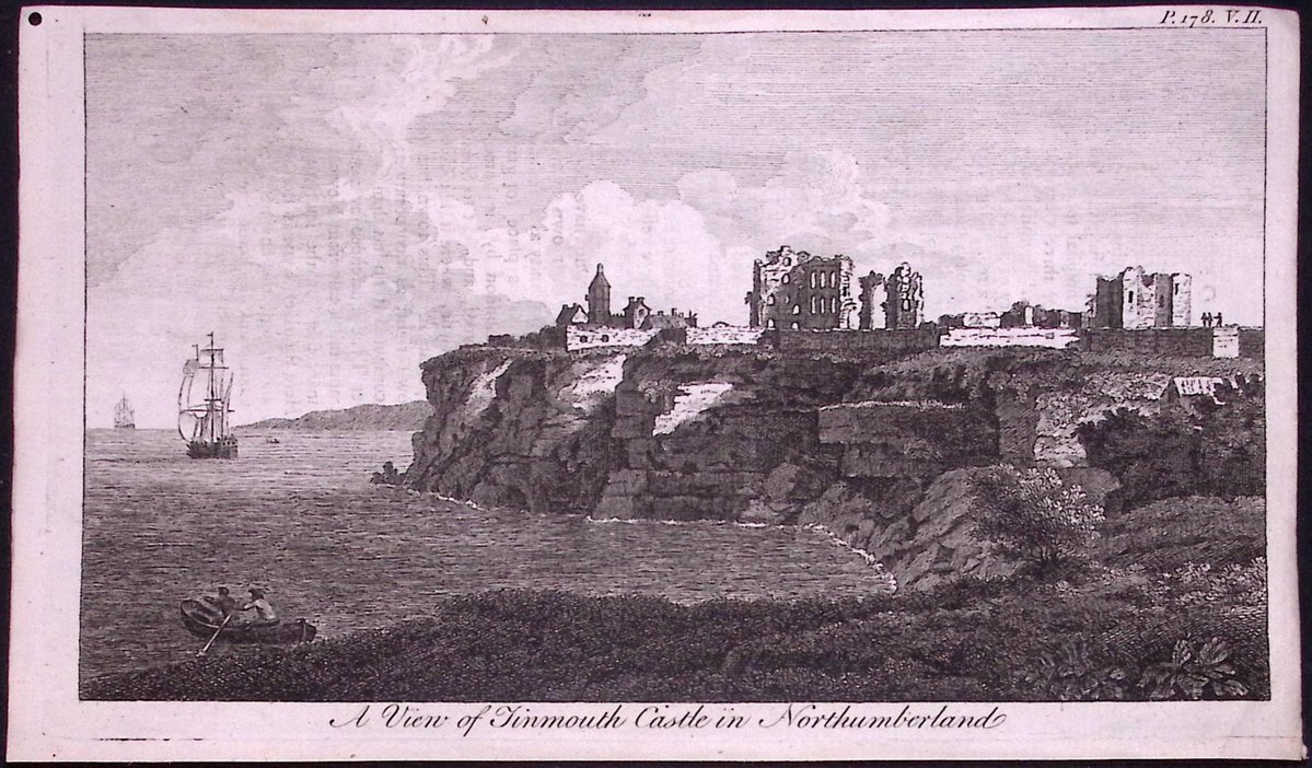 robertneuk's tweet image. Coming to auction, a copper plate cut showing "A View of Tynemouth Castle in Northumberland".
Taken from "A New Display of the Beauties of England" published by R. Goadby in 1776. Probably has print on the reverse.
Image courtesy of William George auction.