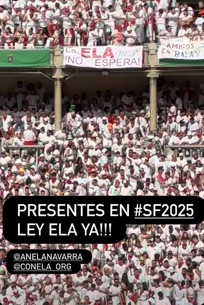 Gracias Pamplona por tenernos presentes.
"La ELA no espera".

¡Viva San Fermín!