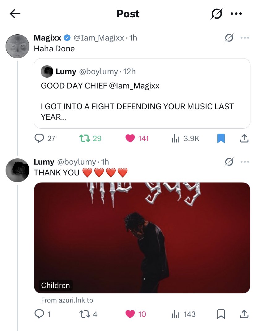 Nothing to see here.. just one artist supporting another.