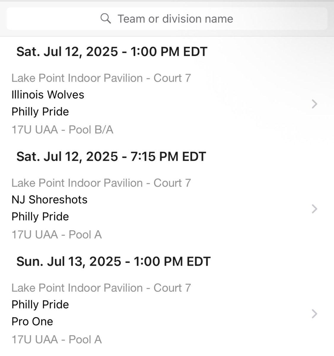 DiorCarter3_'s tweet image. College Coaches here’s my schedule for this upcoming UAA tournament with @phillypride17ua