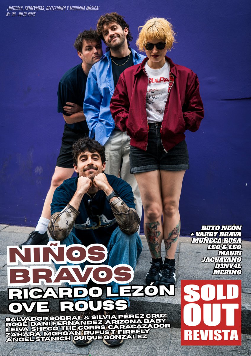 ¡N° 3️⃣6️⃣ Revista Sold Out! 💥

<a href="/ninosbravos/">ninosbravos</a> 
<a href="/palmerasmith/">Palmera Smith</a>
OVE 🍁☘️
<a href="/PabloRouss/">ROUSS</a>

¡YA DISPONIBLE! 

💥 Léela en la web 📚: revistasoldout.es

💥 Descárgala / compártela / suscríbete en el <a href="/Linktree_/">Linktree</a> de nuestra bío 📚