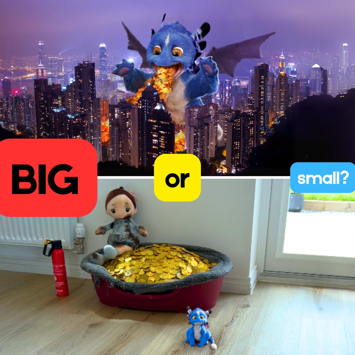 What’s the perfect dragon size? 🐉

One will help you conquer the world. 
The other is just really, really cute.

Tell us which one you’d adopt 👇