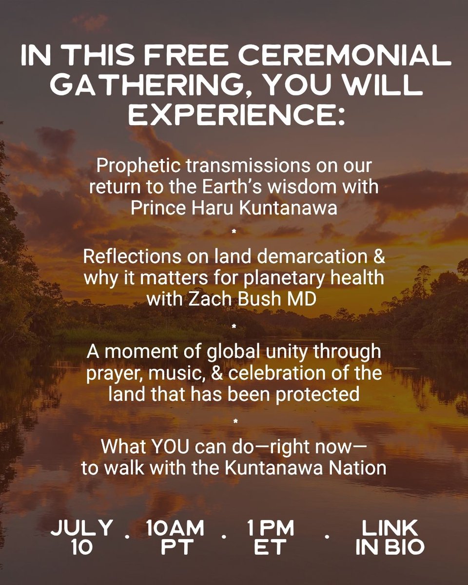 DrZachBush's tweet image. After an overwhelming response + support to our first webinar, we are offering a rare & free, virtual ceremonial gathering to continue the mission of protecting the sacred. Join us here: streamyard.com/watch/HxMWcbSP…