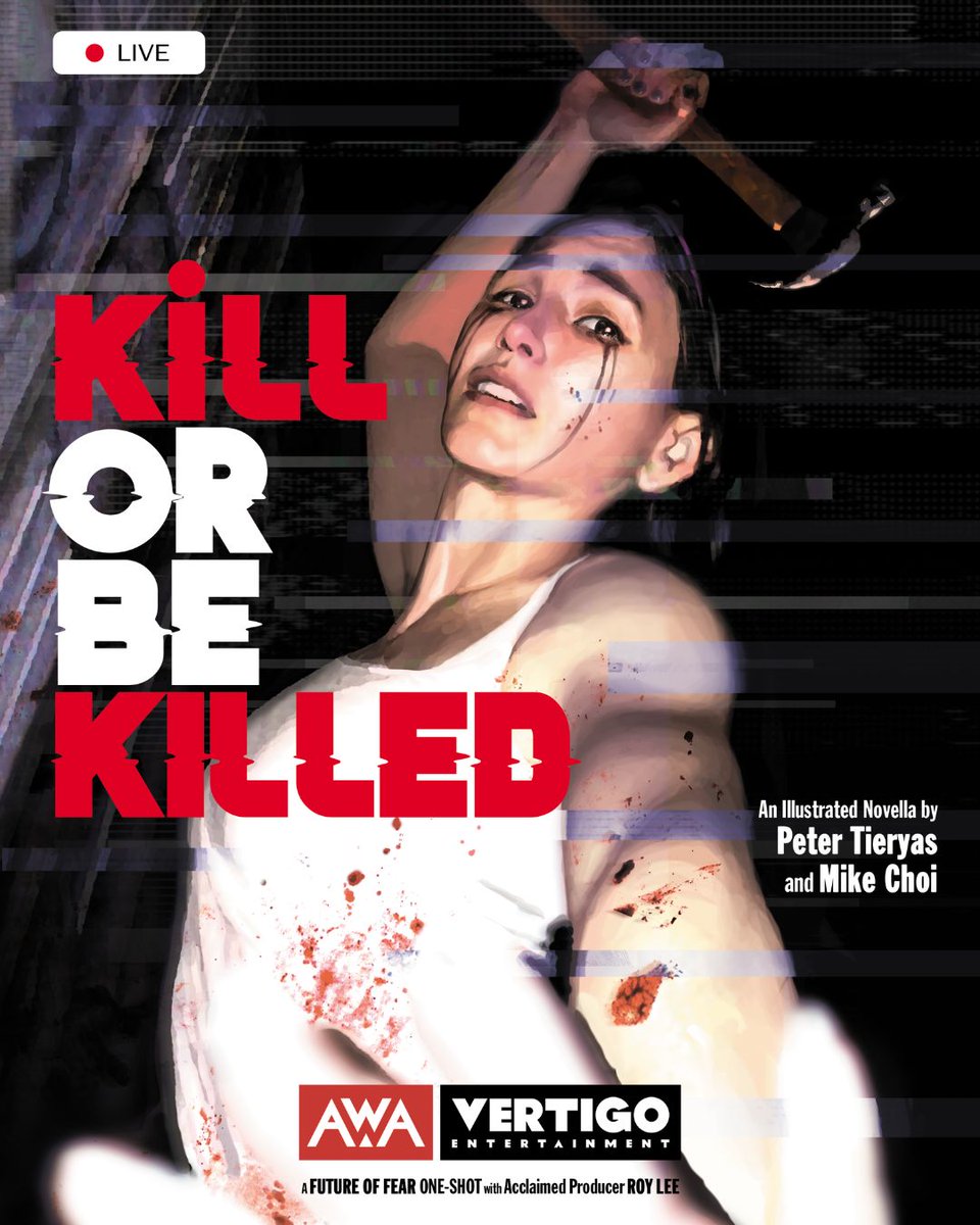 AWA_Studios's tweet image. ⚠️ FINAL CALL — today is the last day to preorder FUTURE OF FEAR: KILL OR BE KILLED — the illustrated prose nightmare from @tieryasxu and @mikechoiart.
A killer game. A horrifying choice. Stunning art you won’t see anywhere else. Don’t miss your chance to own the most chilling…