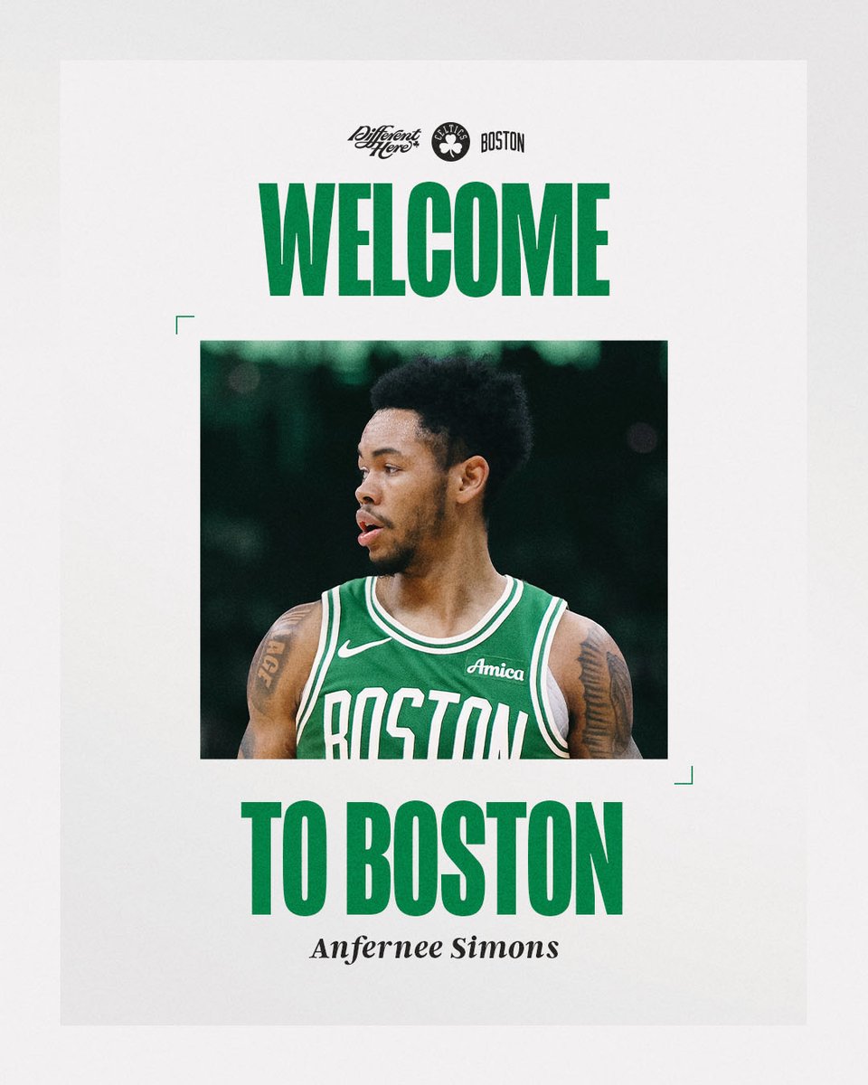 More playmaking on the parquet 🔥

Welcome to Boston, <a href="/AnferneeSimons/">Anfernee Simons</a> ☘️