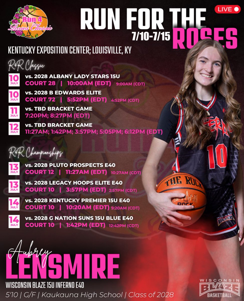 Aubrey Lensmire (@aubreylensmire) on Twitter photo πΉπΉLast tournaments for this season. Come check my team out in Kentucky!!!πΉπΉ<a href="/LisaMVanWyk/">Lisa Van Wyk</a> <a href="/WisconsinBlaze/">Wisconsin Blaze Girls Basketball</a> <a href="/WIBlazeInferno/">WI Blaze Inferno Girls</a> <a href="/BradyJ_Peterson/">Brady Petersonπ΅π·</a> <a href="/Elite40League/">Elite 40 League</a> <a href="/PGHWisconsin/">ππ«ππ© ππ’π«π₯π¬ ππ¨π¨π©π¬ ππ’π¬ππ¨π§π¬π’π§</a> πΉπΉLast tournaments for this season. Come check my team out in Kentucky!!!πΉπΉ<a href="/LisaMVanWyk/">Lisa Van Wyk</a> <a href="/WisconsinBlaze/">Wisconsin Blaze Girls Basketball</a> <a href="/WIBlazeInferno/">WI Blaze Inferno Girls</a> <a href="/BradyJ_Peterson/">Brady Petersonπ΅π·</a> <a href="/Elite40League/">Elite 40 League</a> <a href="/PGHWisconsin/">ππ«ππ© ππ’π«π₯π¬ ππ¨π¨π©π¬ ππ’π¬ππ¨π§π¬π’π§</a>