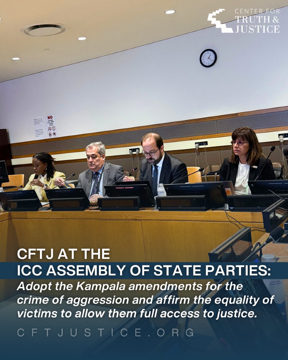 CFTJustice's tweet image. CFTJ took part in an exclusive side event at the UN Headquarters in NYC during the Special Session of the ICC Assembly of States Parties, urging states to adopt the Kampala amendments on the crime of aggression.
Judge Gassia Apkarian highlighted the situation of Armenian…