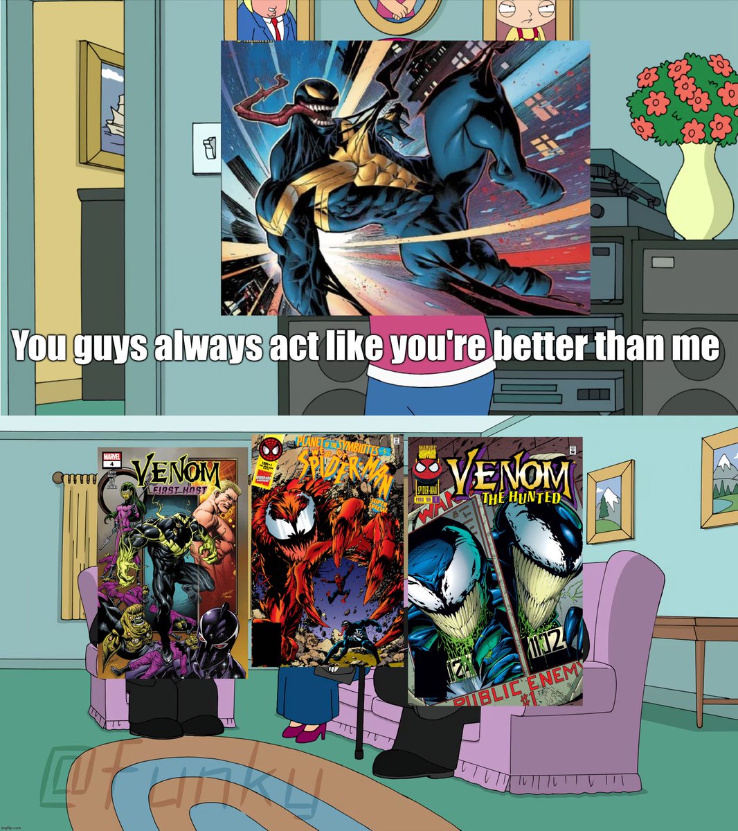 funkycave's tweet image. hope no one has done this yet.
#symbrock #venom #allnewvenom #venomcomics #Marvel