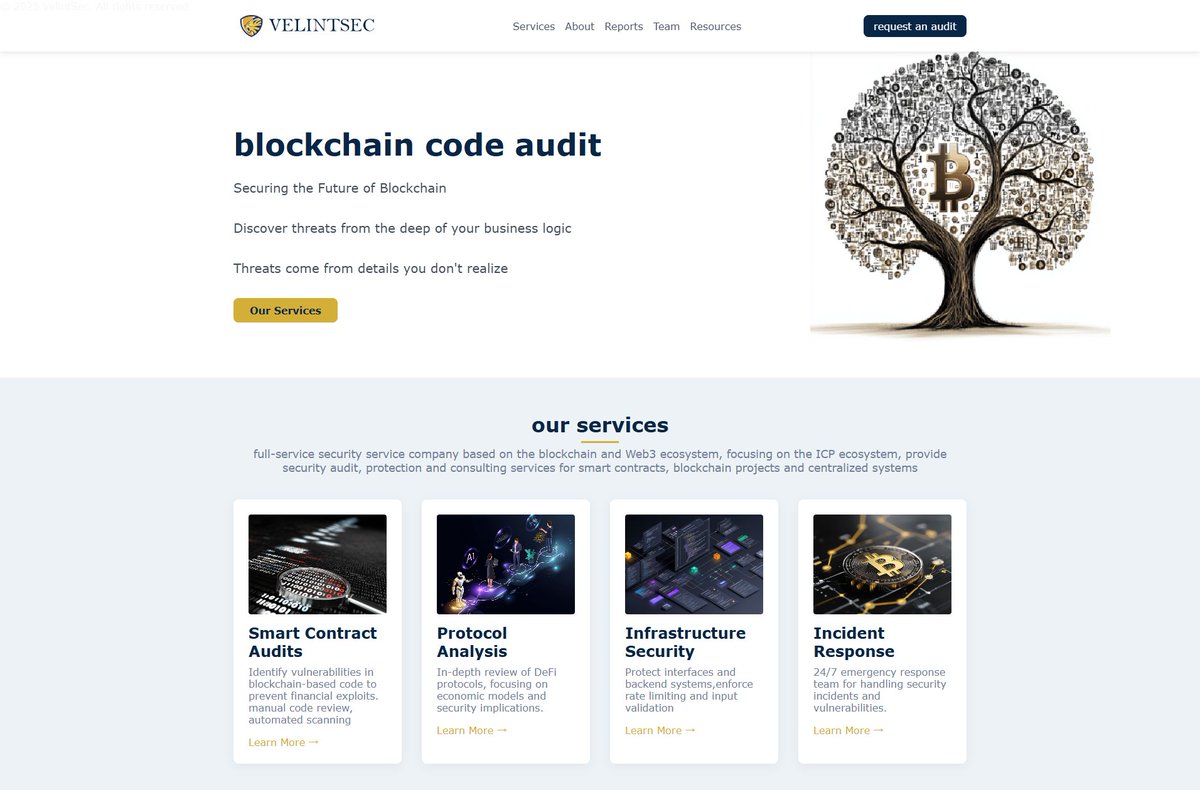 velintsec110's tweet photo. VelintSec's official website has been upgraded. Explore more about us via the new site.   

👉 [ https://t.co/EsgeSzezB6 ]

#VelintSec #Audit https://t.co/YT3dsV1ld8