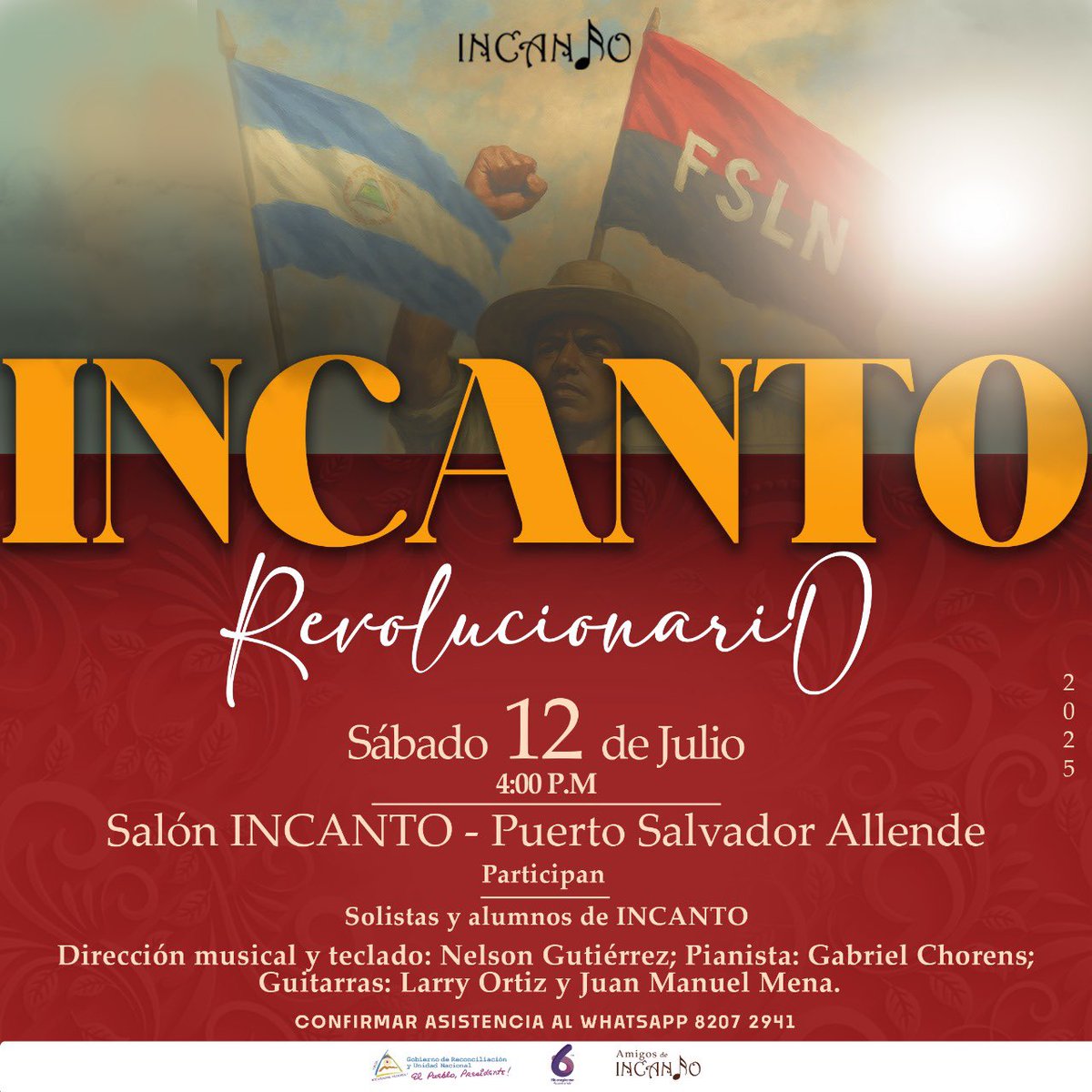 Todos invitados. 
Viva la Revolución Popular Sandinista que continúa hoy haciendo patria.
🇳🇮