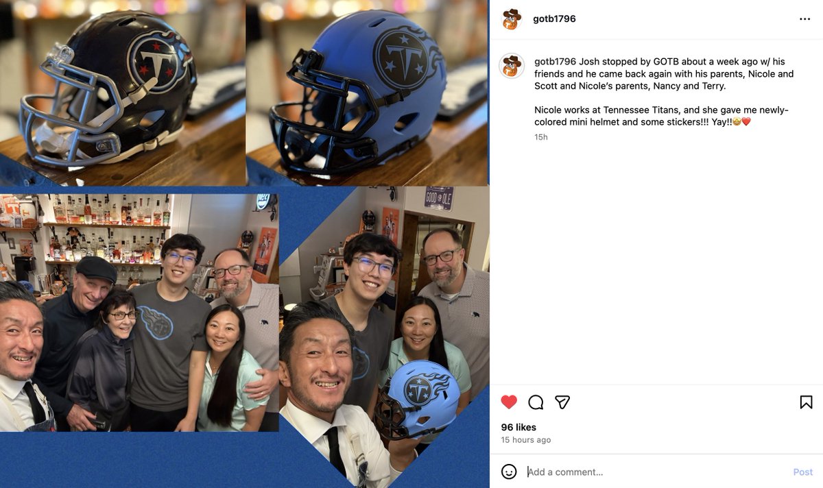 Titans in Tokyo! 🇯🇵

Had to send some gifts to our guy Yoshi for his Good Ole Tennessee Bar!