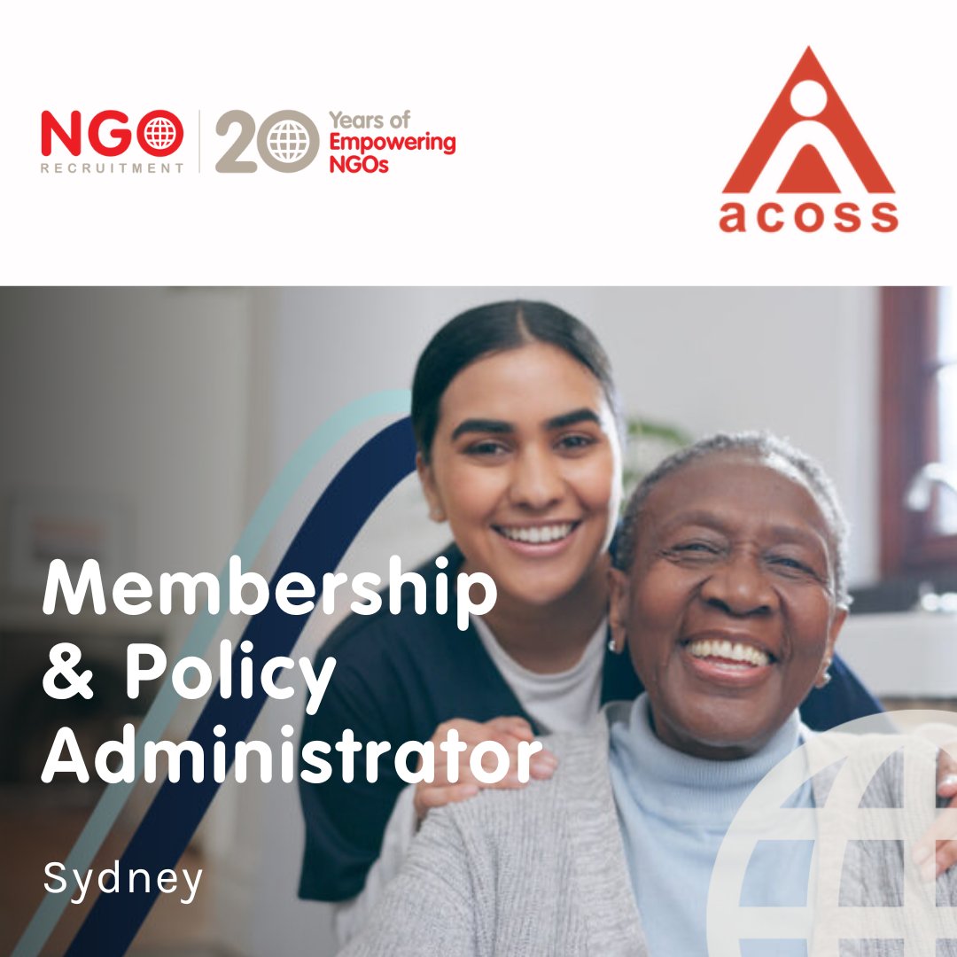 🔎 Membership &amp; Policy Administrator | Australian Council of Social Service | Sydney ▶️ ow.ly/FBRM50Wm3mh

🔺Apply via the link above, or contact us on 02 8243 0570 for more info.

#NGORecruitment #Hiring #ApplyToday #SocialImpact #SydneyJobs #NonProfitJobs #AdminCareers