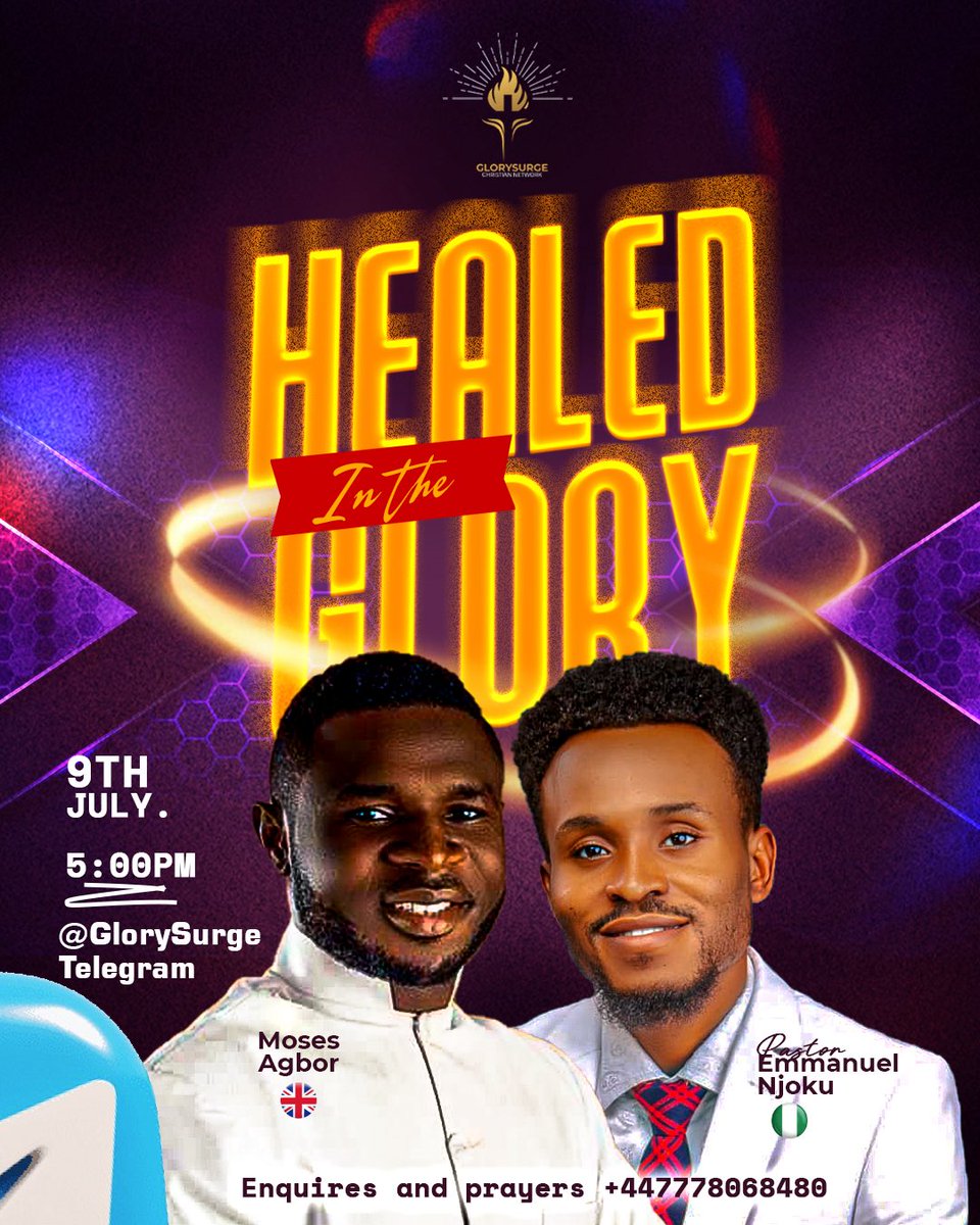 The Atmosphere of Man determines his possibilities guard your spiritual atmosphere. I will be join by my brother Pastor Emmanuel Njoku to Pray for the sick and oppressed. Use the link below 

t.me/Glorysurge