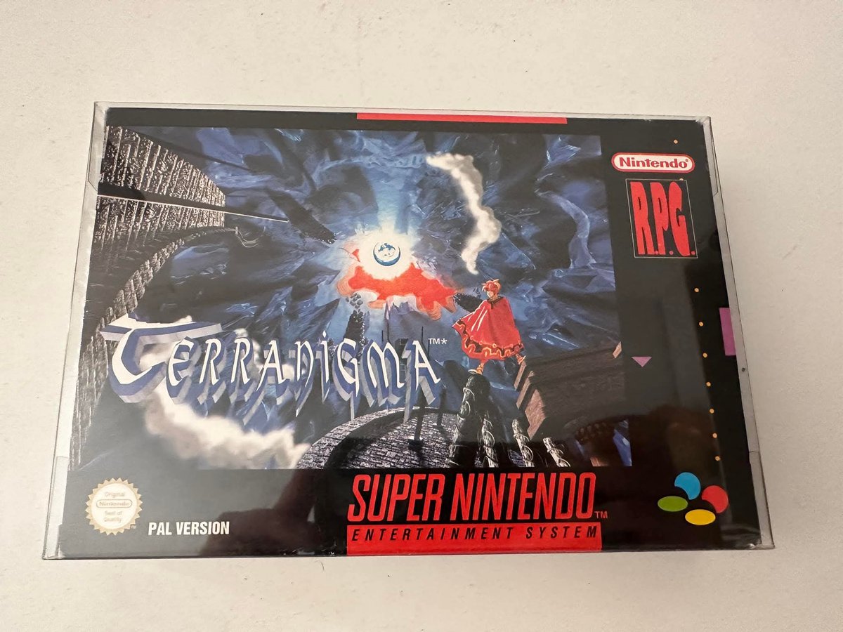 _Counter_'s tweet image. Terranigma Pal España de mi colección 😍 Juegazo que como tradicion, cada Verano toca pasarselo! #terranigma #nintendo #ark