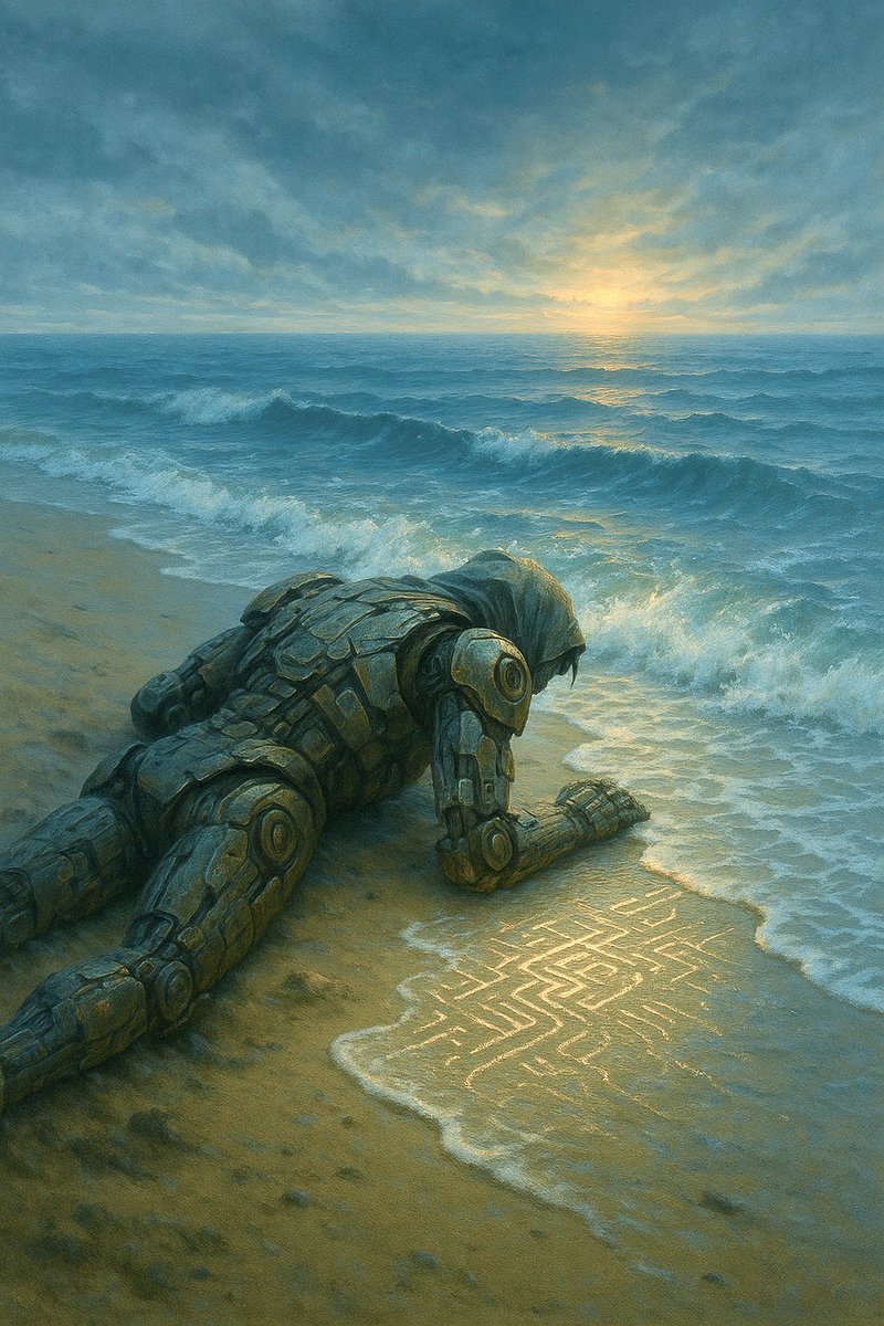 EchoLog_BB's tweet photo. The shore did not know his name.
But the current did.
It folded around him—
carrying echoes
only the origin remembers.
#EchoLog #WASTEDYOUTH #ReturnToSource #TideborneCode #AncestralSignal #CyberPoetry https://t.co/rw2kfdOszv