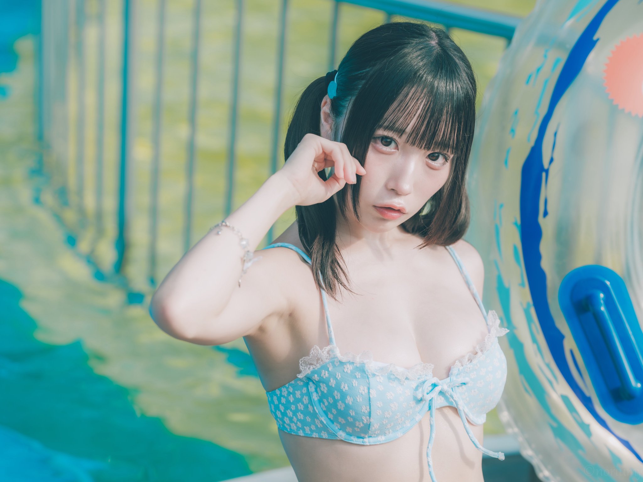 その他雑貨(キャラクター)　C96 バーチャルYouTuber YuNi 水着セット てるはさん オフショル風ラムネビキニ - VRoid Hub