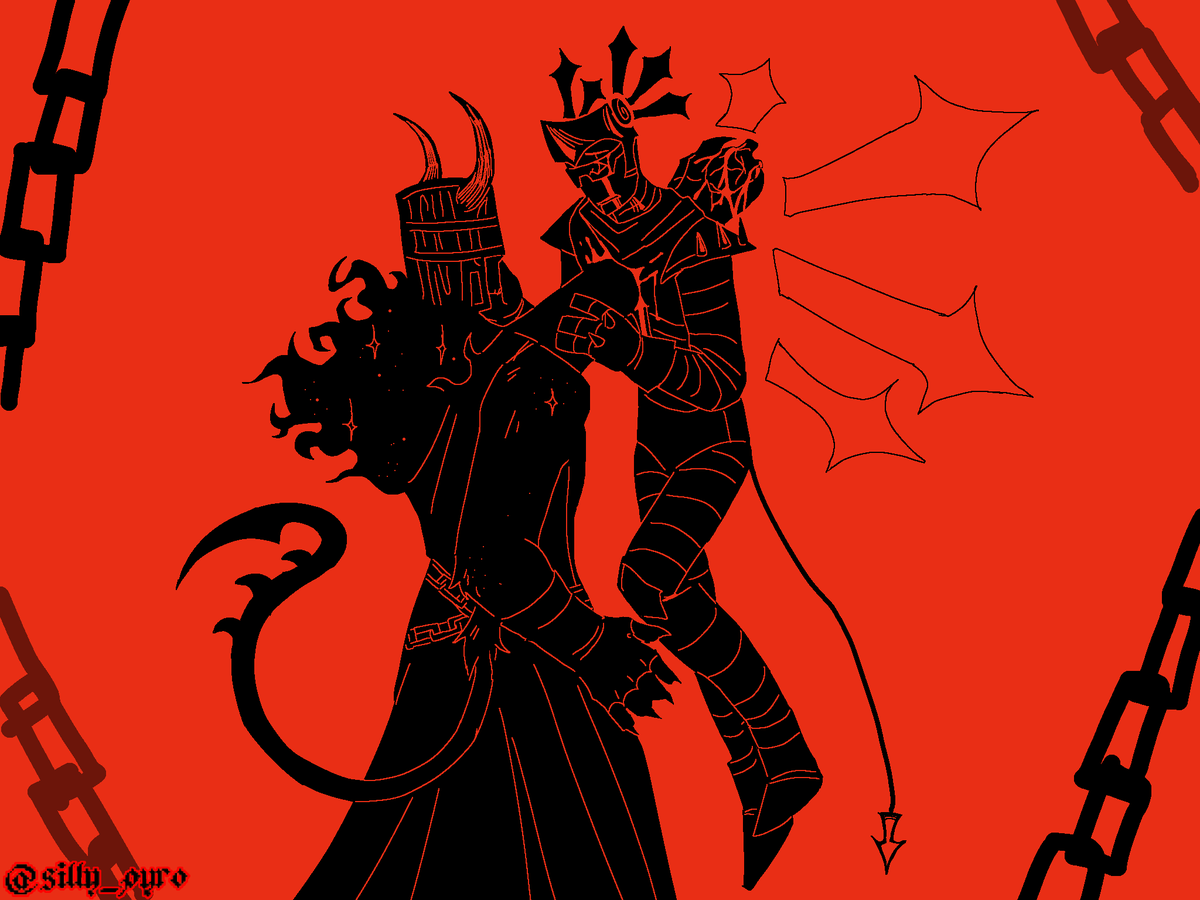 silly_pyro's tweet image. "despite being in this hellish place of torture,, im glad youre the one to steal my heart once more"
#Forsaken #doomclock