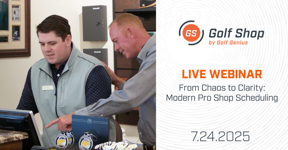 Live Webinar Alert!

"Create &amp; Manage Staff Schedules with Golf Shop and SchedulePop"

Tired of juggling spreadsheets, whiteboards &amp; last-minute staff check-ins? Tune in to find the solution. 

🎓 PGA Members will receive one (1) PDR

Register now: bit.ly/44IWFfk