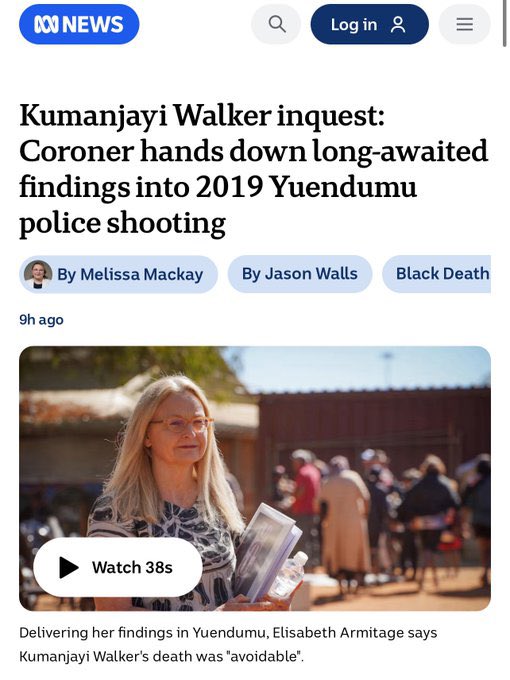 thomasmayo23's tweet image. This is why the investigation into the death of Kumanjayi White- and all investigations into Indigenous deaths in custody - should be conducted by an authority with a deep understanding of racism from an Indigenous perspective, and at arms length from police.