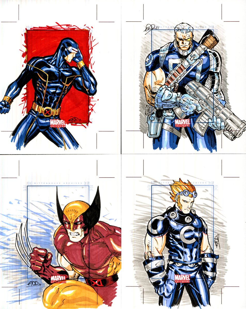 ericninaltowski's tweet image. Some old Rittenhouse sketch cards! 2011... Dang!