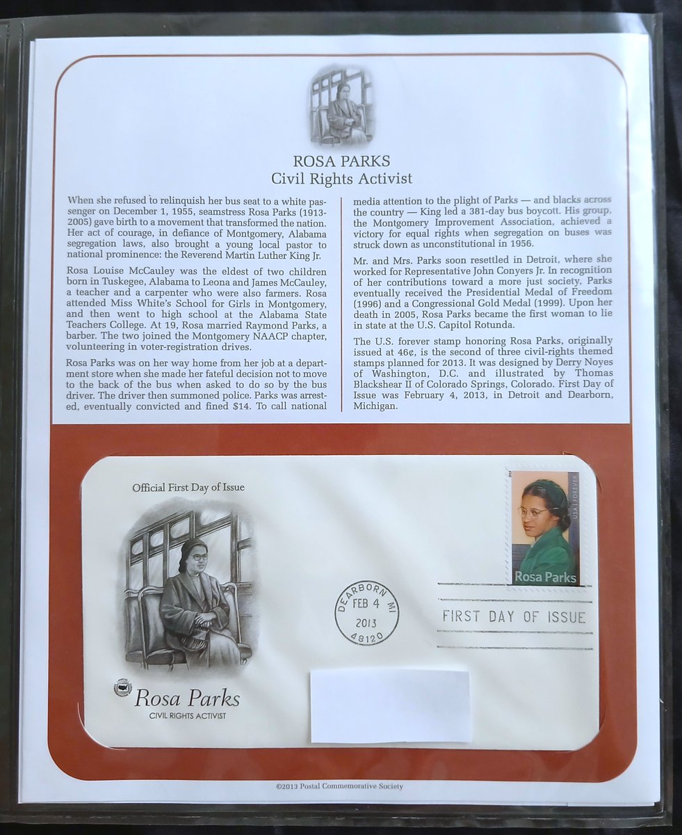 2013 Rosa Parks Civil Rights Activist USPS FDC First Day Issue Postage Stamp Cachet #RosaParks #CivilRights #Activist #USPS #FDC #FirstDayIssue #Postage #Stamp #Cachet #StampCollecting #Ebay #TheWildcardWarehouse

ebay.com/itm/3360548001…