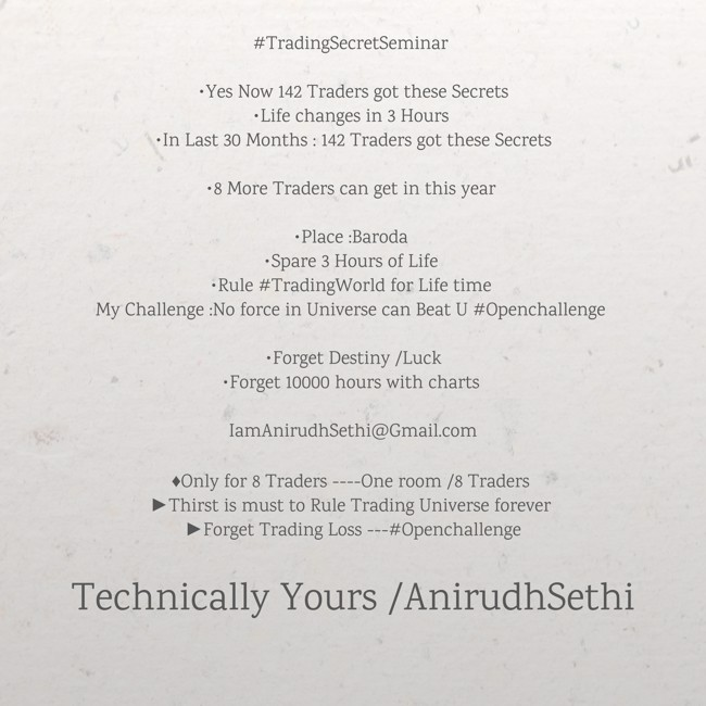 CHARTISKING's tweet photo. 🚨 #TradingSecretSeminar
💥 3 Hours = Lifetime Trading Power
🔓 142 Traders unlocked it. Only 8 spots left this year.
📍 Baroda | 1 Room | 8 Traders | 1 Mission
❌ Forget Destiny, Luck & 10,000 hrs
✅ Rule #TradingWorld Forever
🔥 No force in Universe can stop U — #OpenChallenge https://t.co/yamKfwepQN