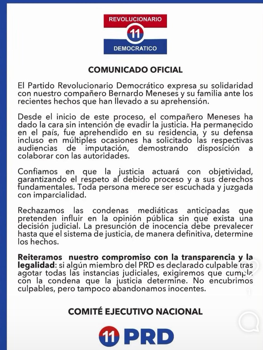 PanamaHoy_'s tweet image. Partido Revolucionario Democrático se solidaridad con su copartidario, el ex director del IFARHU, Bernardo Meneses.