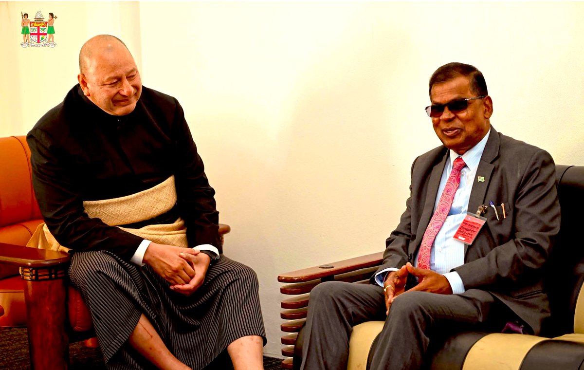 bimanprasad's tweet photo. Honoured to welcome Their Majesties King Tupou VI and Queen Nanasipauโu of the Kingdom of Tonga to Fiji this morning. ๐น๐ด๐ซ๐ฏ. A significant visit that strengthens our Pacific ties and shared cultural heritage.
#FijiTonga #PacificUnity #FijiGovernment
๐ท Fiji Government https://t.co/5AYbGVqyuq