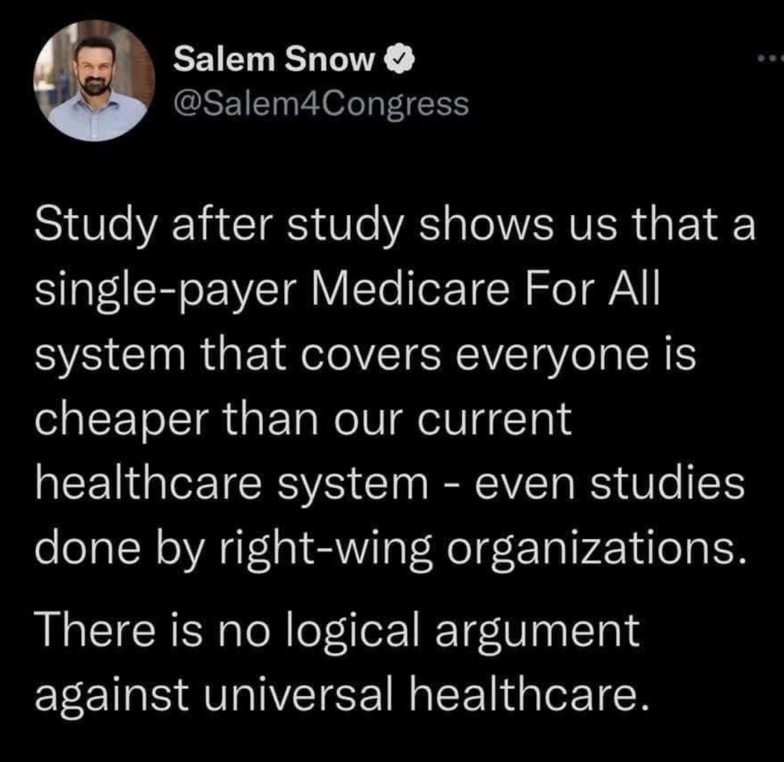 Ed4SinglePayer's tweet image. &quot;There is NO logical argument against universal healthcare.&quot;
#MedicareForAll
#CalCare